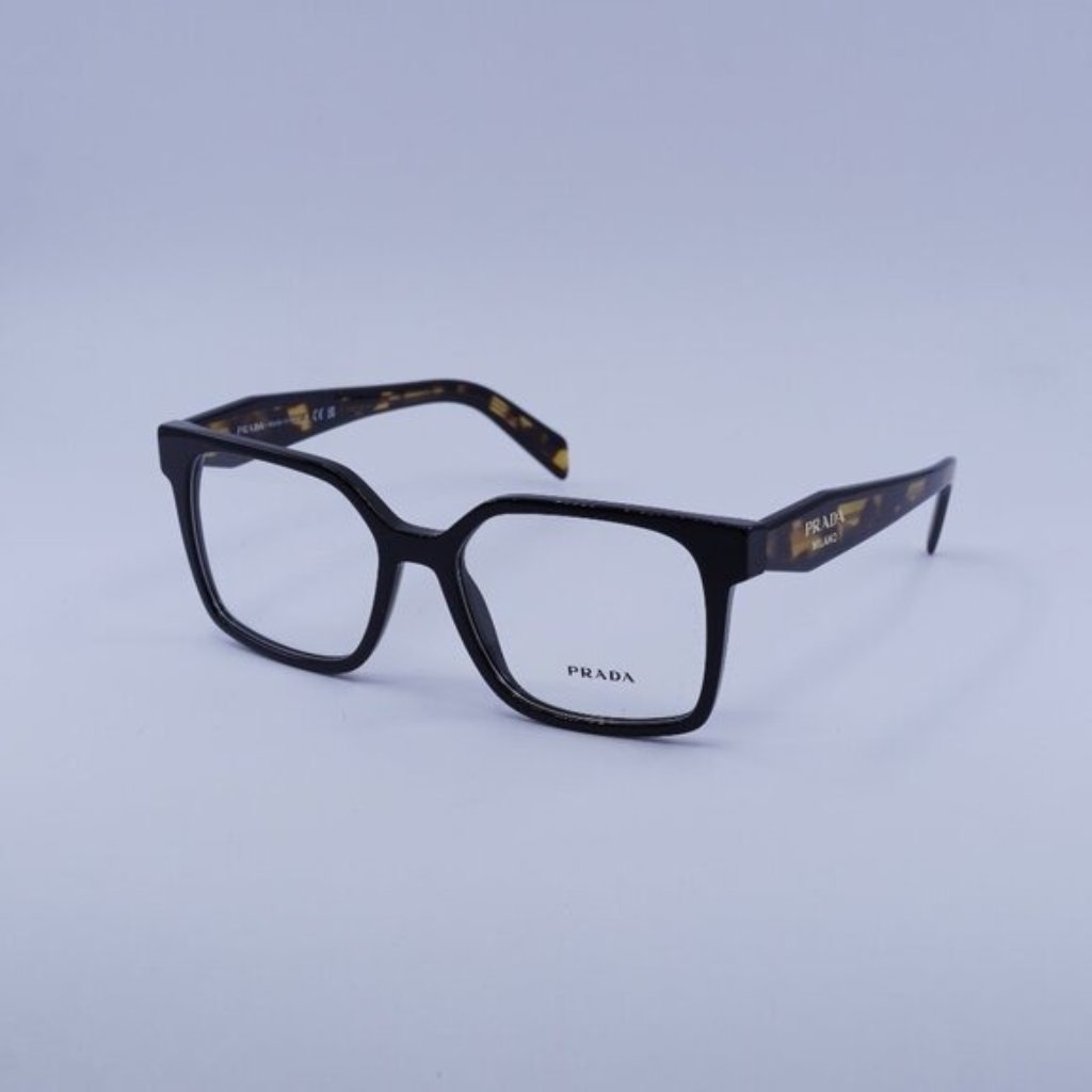 Prada Prb03v 3891o1 Eyeglasses Black 52mm Square Frame